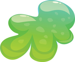 Cartoon illustration of green slime splashing and dripping
