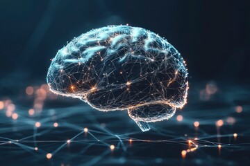 Deep learning. Mindfulness. Psychology.Brain Nervous System concept. human brain, thinking concept. Machine learning and artificial intelligence , ai