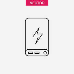 Power bank flat icon. vector flat simple linear illustration for web and app..eps