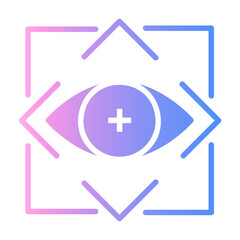 eye tracking Gradient icon