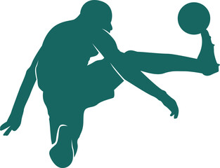 Silhouette Football Soccer Pose Vector