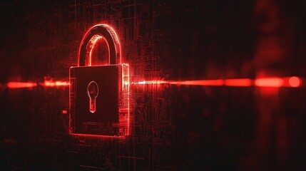 Padlock digital red light safety access protection encryption smart technology