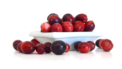 Cranberry isolated on white background