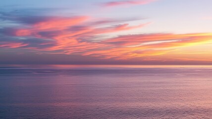 Obraz premium Scenic view of sea against sky during sunset. made with generative Ai 