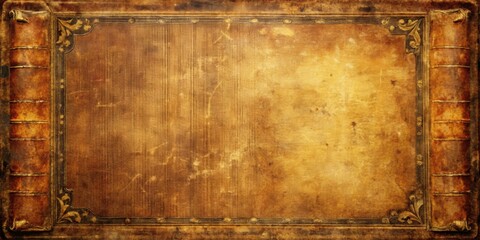 Abstract grunge textured background resembling an old book cover, vintage, distressed, retro, aged, antique, worn, weathered, rough