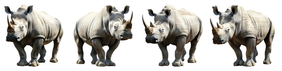 Obraz premium Rhinoceros isolated on a transparent background.PNG