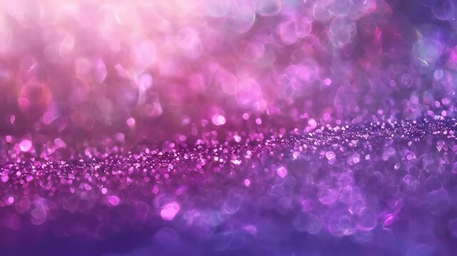 Sparkling pink and purple glitter creating a vibrant and dreamy bokeh effect, perfect for festive and celebratory themes.