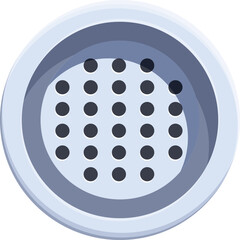 Round metal grater with many holes for grinding spices, top view