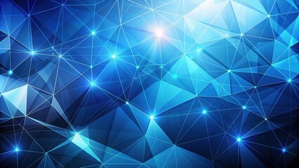 Obraz premium Blue abstract futuristic geometric poly technology background, abstract, futuristic, geometric, poly, technology, background,