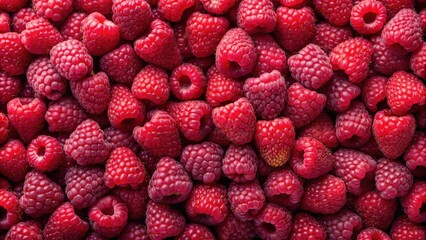 Raspberry berries texture background with many red-fruited raspberries mockup, raspberry, berries, texture, background, Rubus idaeus