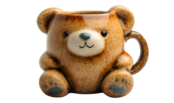 a mug shaped like a bear. 