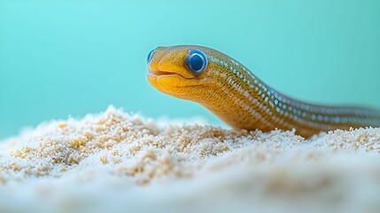 Obraz premium A close-up of a sea creature against a soft pastel background, highlighting its intricate details and natural beauty. The gentle colors enhance the peaceful and serene marine environment.