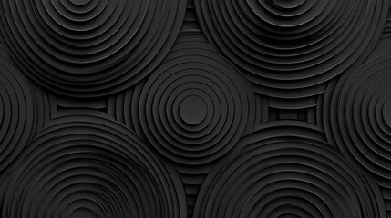 Abstract Black Circle Pattern Background