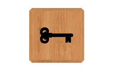 old key isolated on white