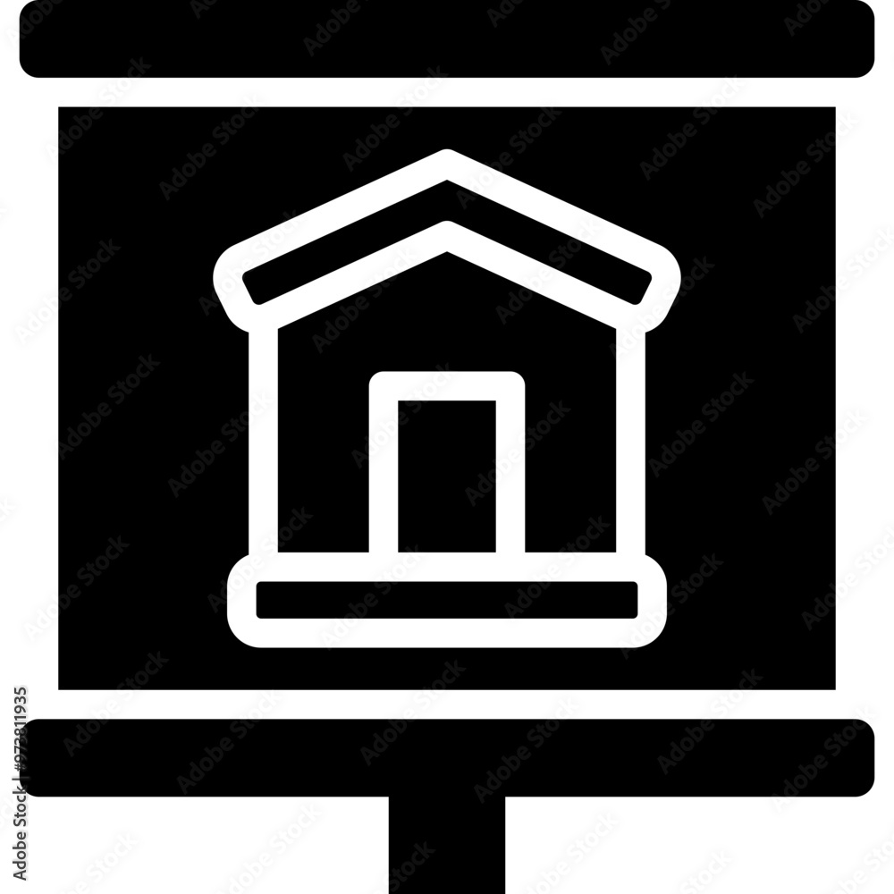 Poster property board icon