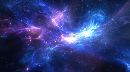 Naklejka premium Cosmic Nebulae: A Dance of Light and Color in Deep Space