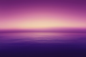 Calm ocean reflecting the purple colors of the sky at sunset