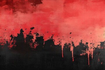 Dramatic Red and Black Grunge Gradient Abstract Backdrop