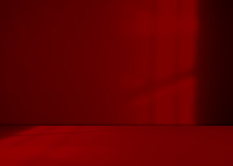 Background red wall dark table studio room empty bar podium shadow abstract floor cement mockup overlay leaf backdrop minimal product cosmetic presentation, loft happy new year, gradient pastel.