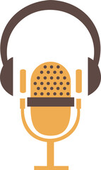 Podcast Mic Icon Illustration