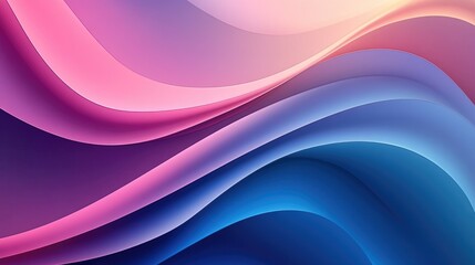 Abstract Blue, Pink, and Purple Waves: A Colorful Digital Art Background