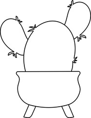 Potted Plant Outline