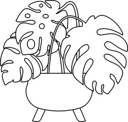 Potted Plant Outline