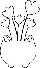 Potted Plant Outline