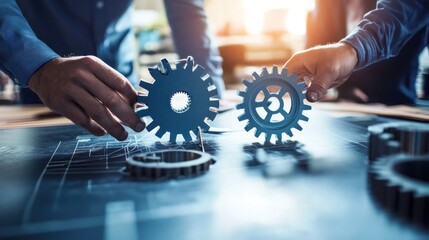 Business engineers leading projects in advanced engineering innovations