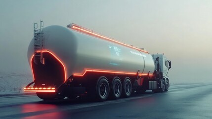 Customized fuel tanker with robotic system, enhancing efficiency and precision in fuel delivery