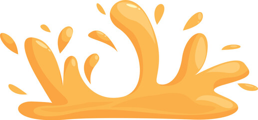 Orange juice is splashing and creating waves, perfect for showcasing a refreshing and vibrant beverage