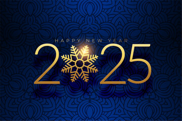 2025 new year snowflake background with shadow effect