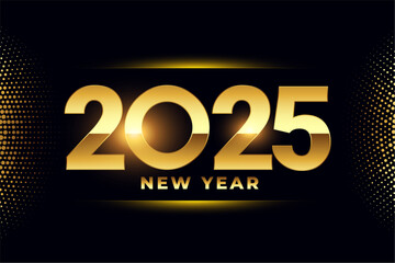 golden 2025 new year holiday background design