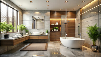 Fototapeta premium modern bathroom interior