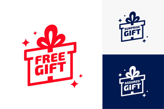 set of free gift badge template for web or retail store