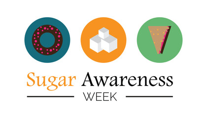 National Sugar awareness week is observed every year on November. Medical Healthcare Awareness concept. background, placard, banner template Vector illustration design.