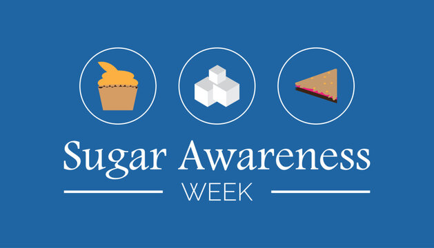 National Sugar awareness week is observed every year on November. Medical Healthcare Awareness concept. background, placard, banner template Vector illustration design.