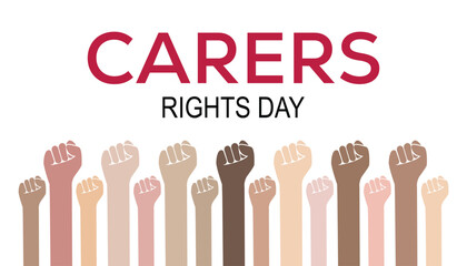 Carers rights day is observed every year on November. Holydays Awareness concept. background, placard, banner template Vector illustration design.