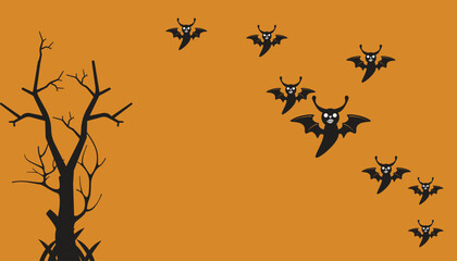 Happy Halloween. Background design for Halloween  poster or Fashionable Decoration  Halloween party.