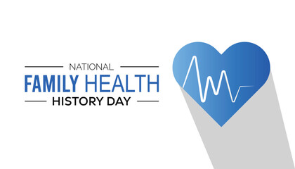 National Family health history day is observed every year on November. Medical Healthcare Awareness concept. background, placard, banner template Vector illustration design.