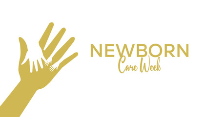 Newborn care week is observed every year on November. Medical Healthcare Awareness concept. background, placard, banner template Vector illustration design.