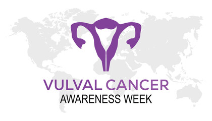 Vulval Cancer awareness week is observed every year on November. Medical Healthcare Awareness concept. background, placard, banner template Vector illustration design.