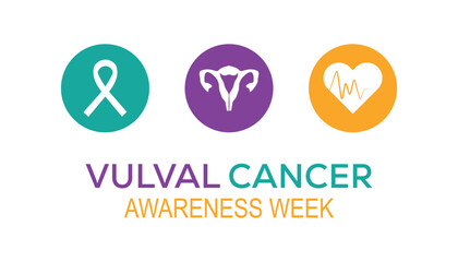 Vulval Cancer awareness week is observed every year on November. Medical Healthcare Awareness concept. background, placard, banner template Vector illustration design.