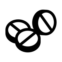 Monochrome Black and White Pill Icon Line Art. Simple Flat Cartoon Style Medicine Symbol Isolated on White Background. Editable and Scalable Vector EPS for Graphic Design Elements or Printing