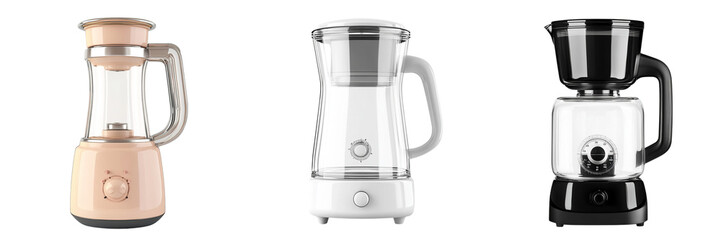 A set of Blender Isolated in a Transparent Background