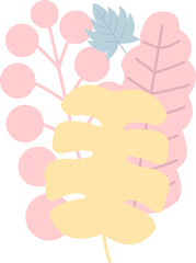 Color Pastel Plant Illustration