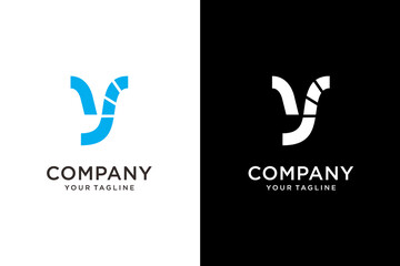 initial Y unique simple logo