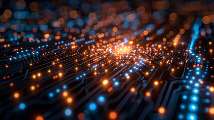 Obraz premium Abstract Computer technology background. network visual connection 