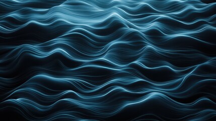 Obraz premium Abstract Digital Waves in Blue Tones Creating a Futuristic and Dynamic Background