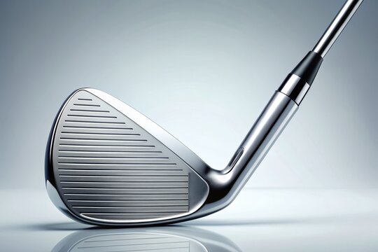 A precise illustration of a golf club with intricate details, showcasing the clubhead, shaft, and grip in a